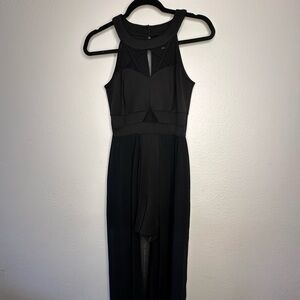 Sweet Storm Black Sleeveless Romper Dress